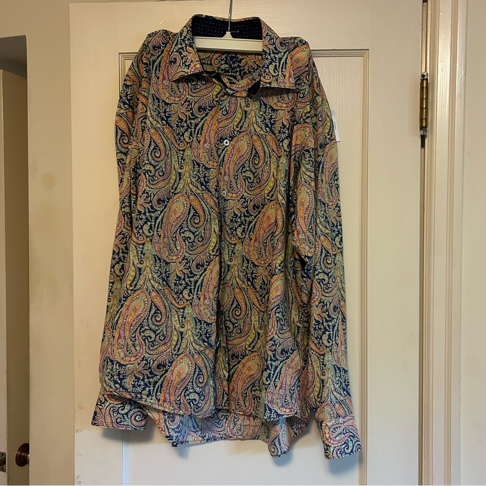 Bugatchi Multicolor Paisley Men's Shirt